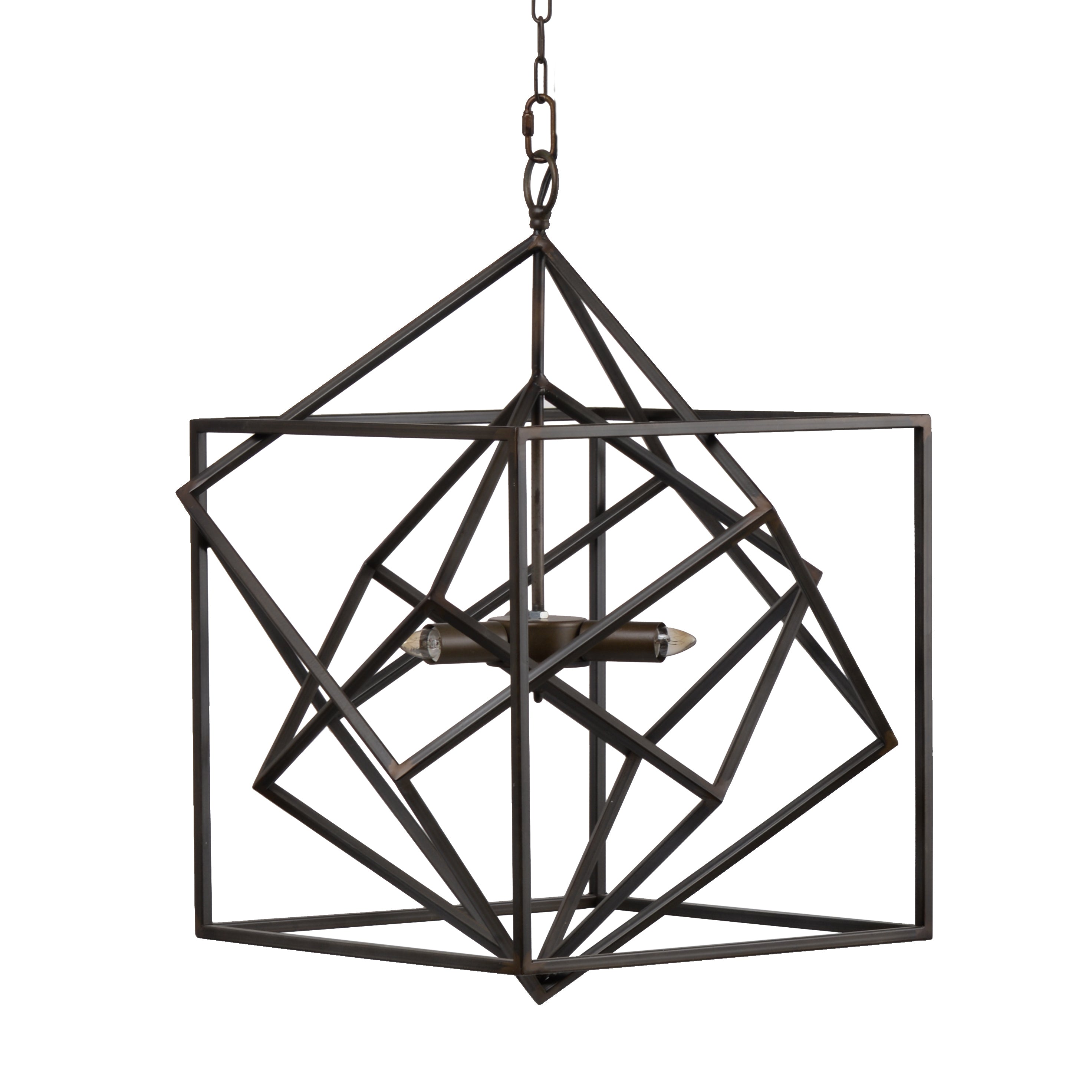 3 - Light geometric design Metal Chandelier