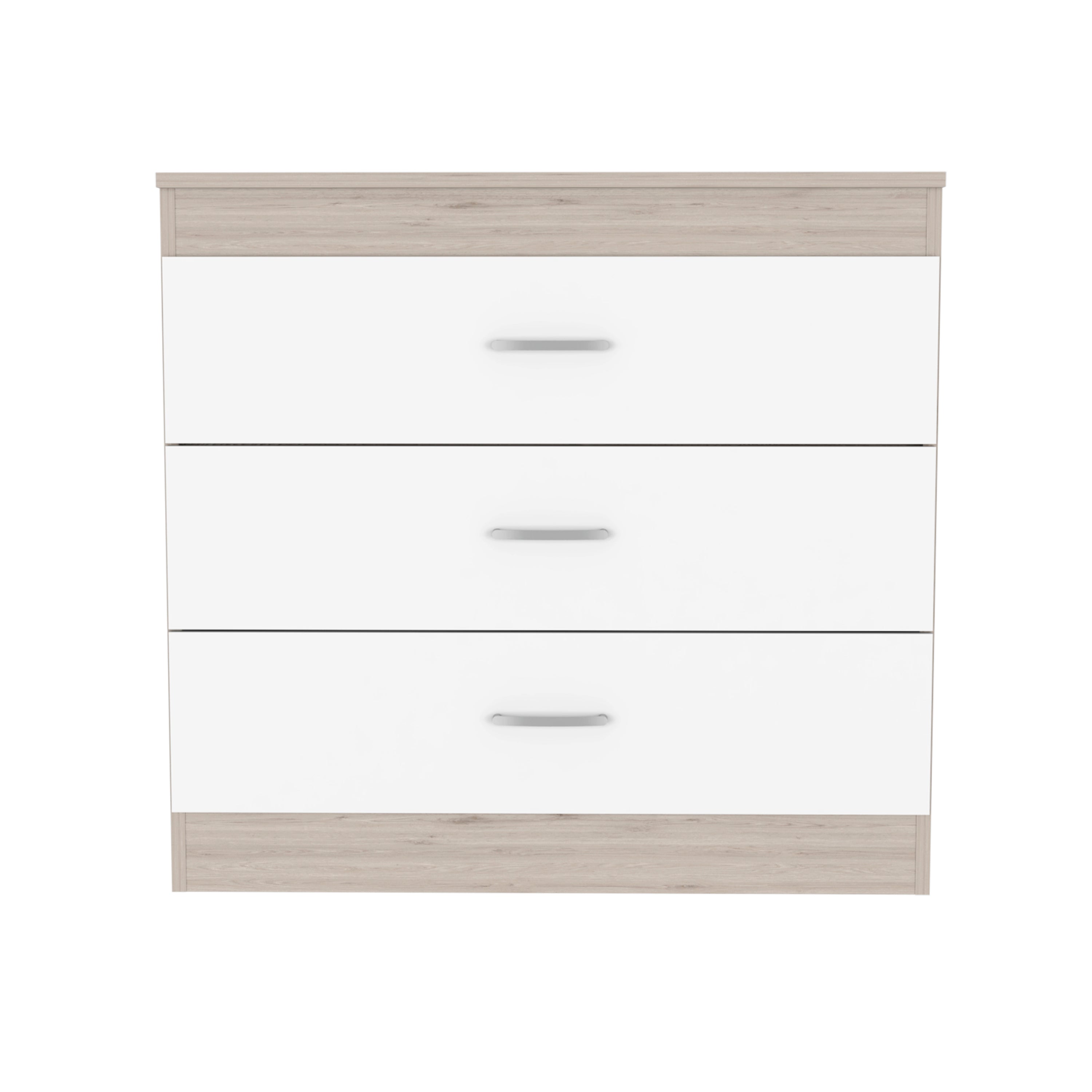 3-Drawer White Dresser