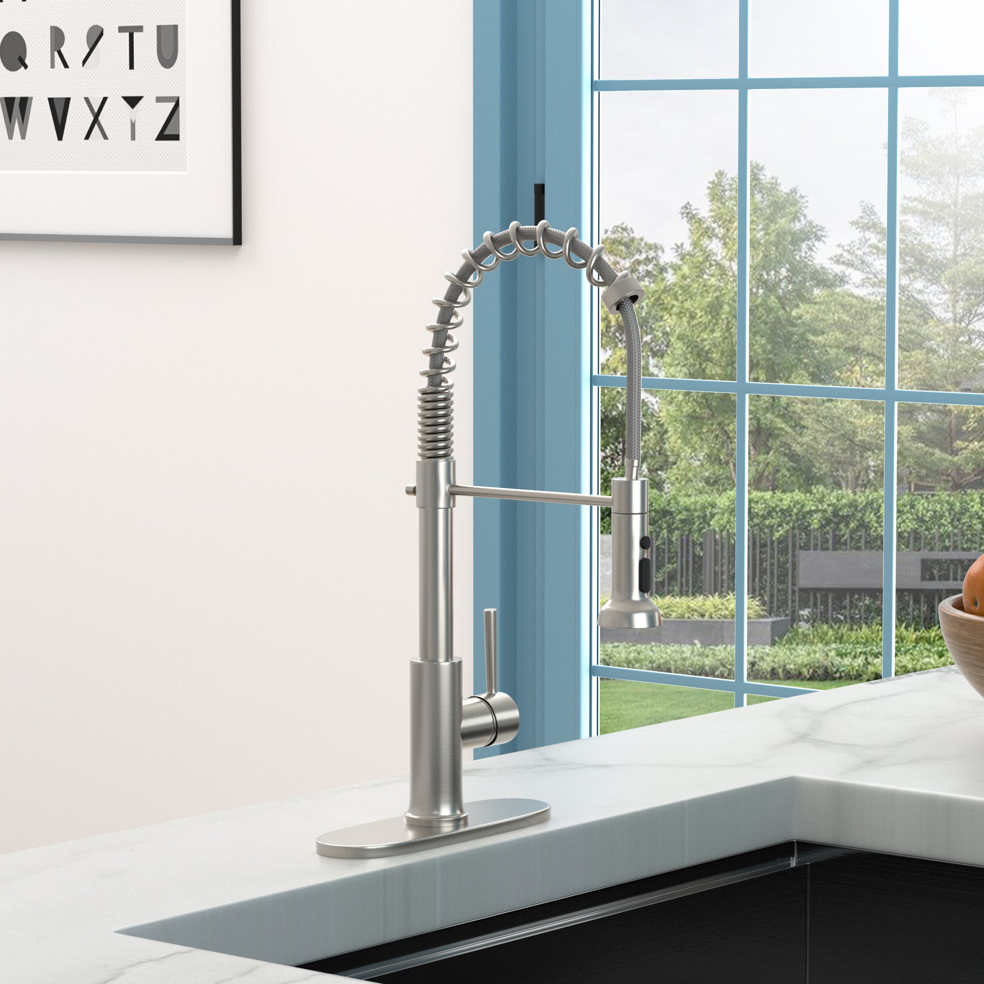 Spray-head Kitchen Faucet with dual-function