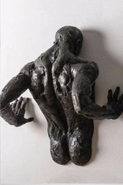 Metal figure statue art print