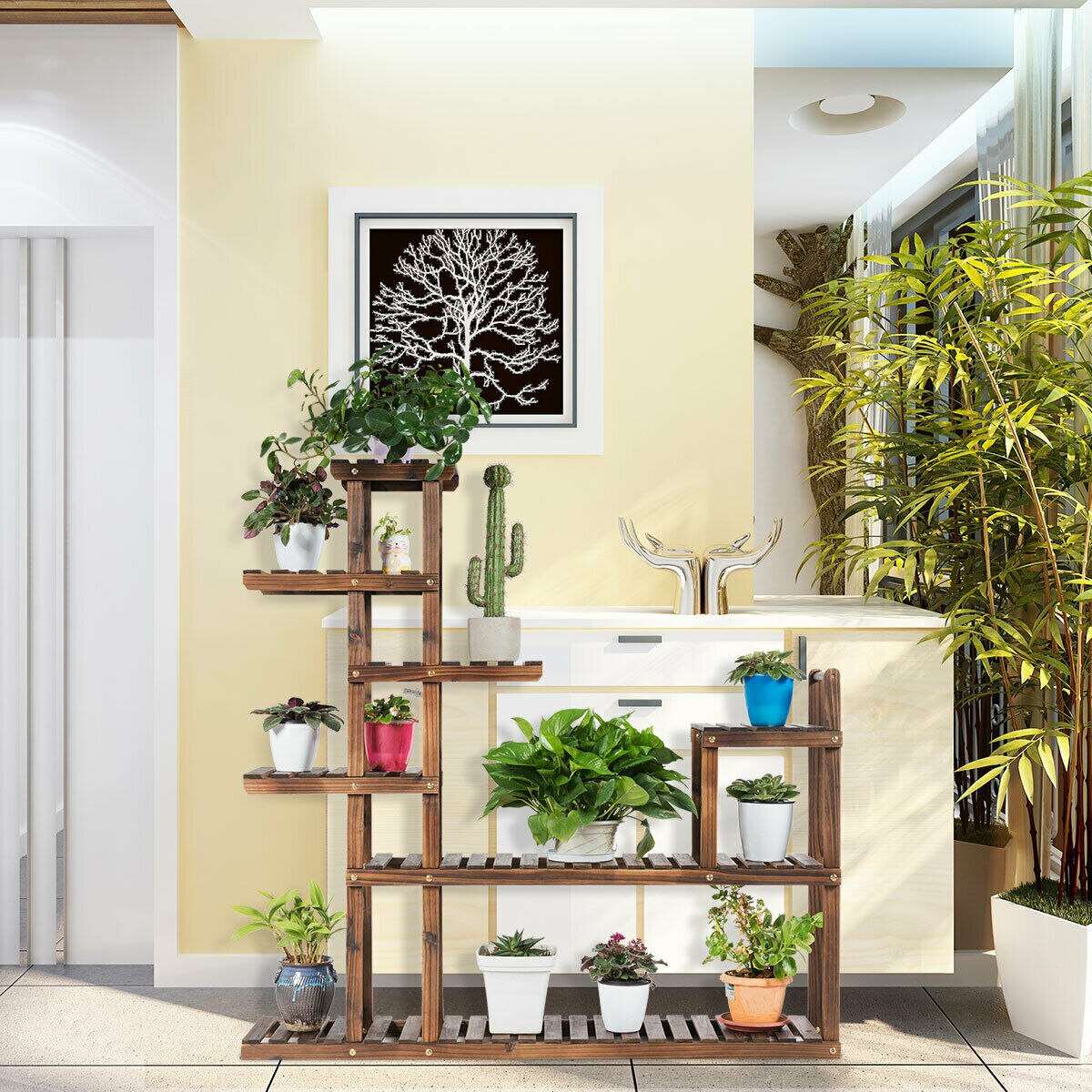 7-Tier Flower Wood Stand