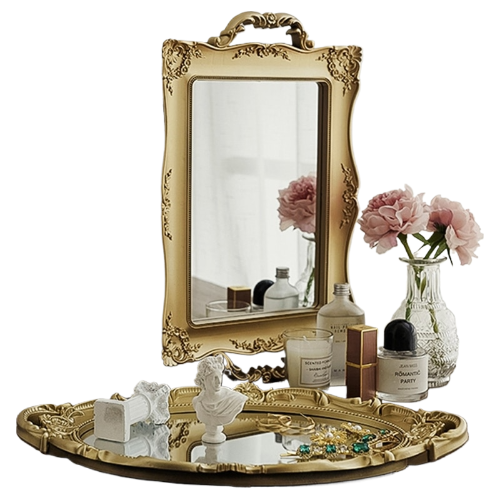 Vintage European golden mirror