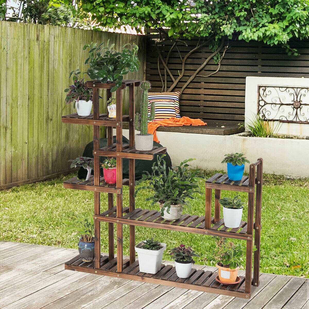 7-Tier Flower Wood Stand