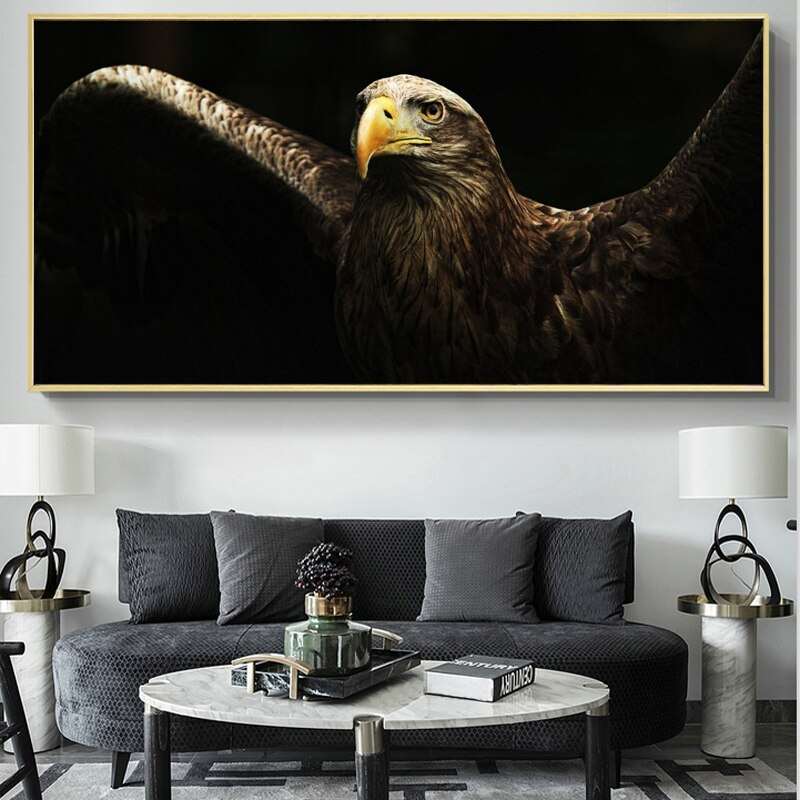 Eagle spreading wings canvas