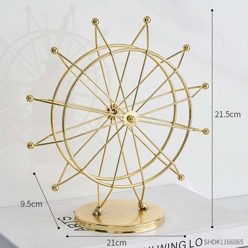 Beautiful golden Rotatable Ferris Wheel