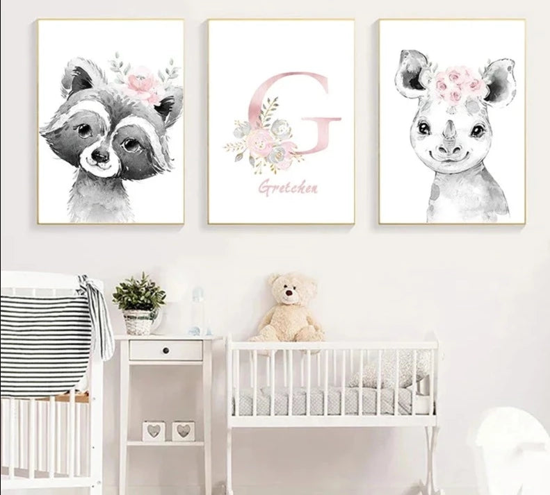 Cute Animal Wall Canvas Painting