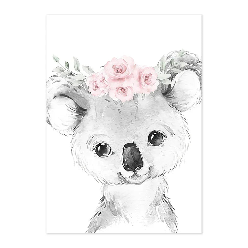 Cute Animal Wall Canvas Painting