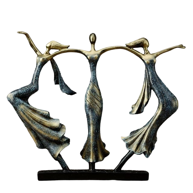 Dancing resin couple sculpture