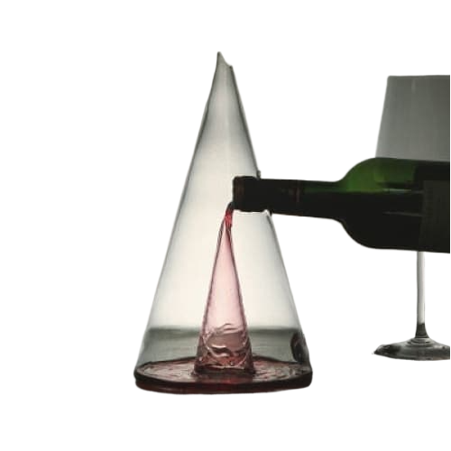 Transparent wine decanter divider