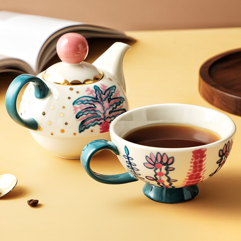 Hand Painted Retro ceramic tea Set