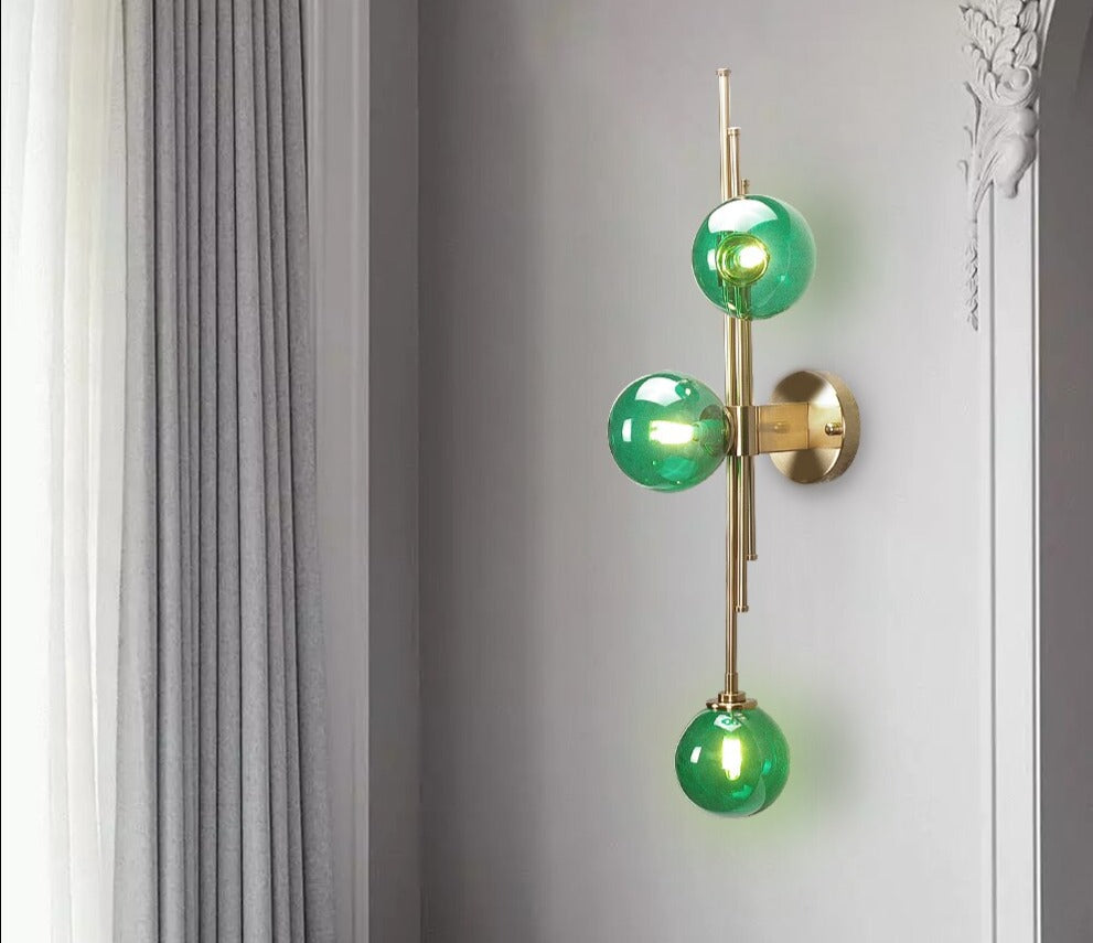 Green Glass Wall Lamp