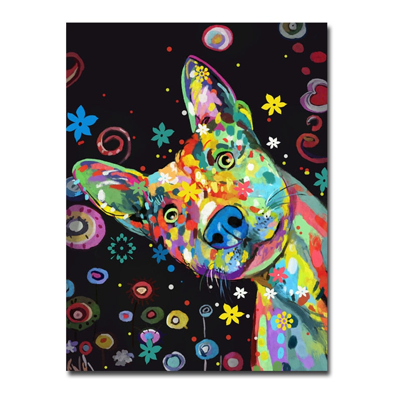 HD-Print dog canvas wall art 