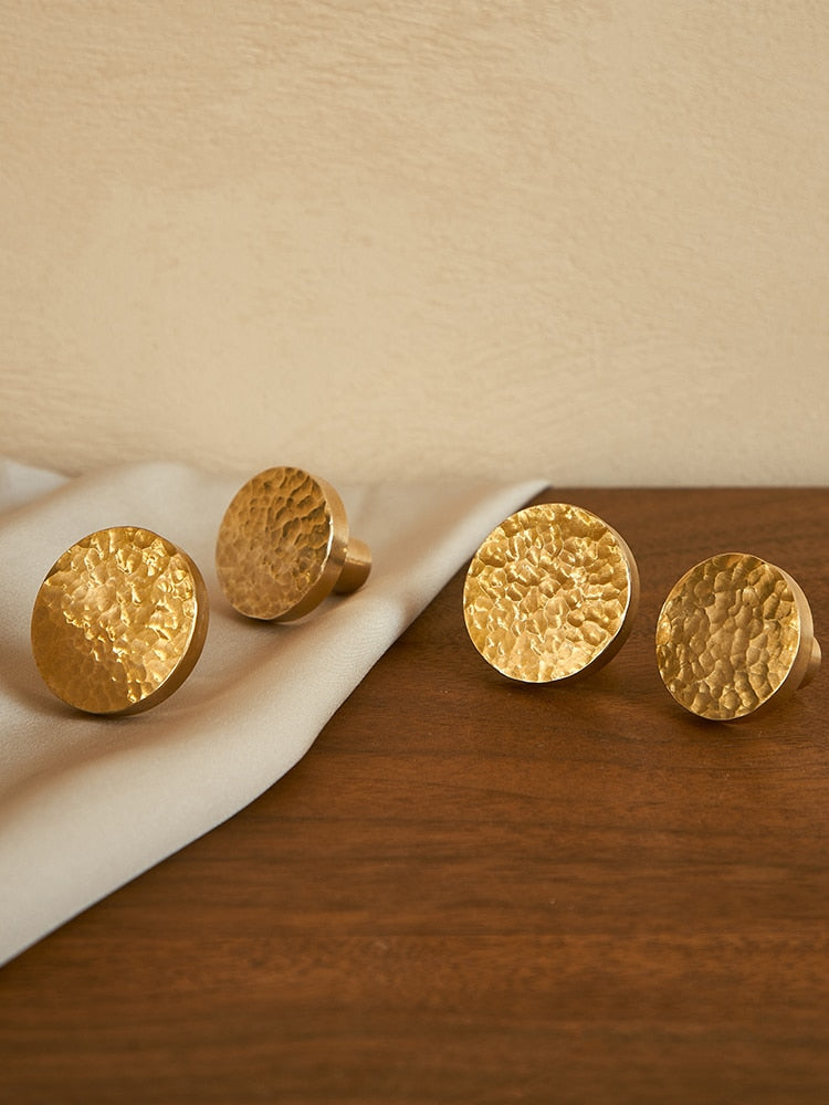 Small brass luxury round knobs