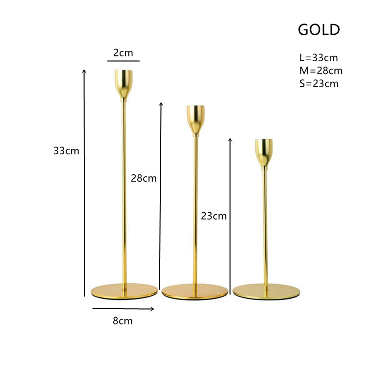 Luxury metal table candlestick