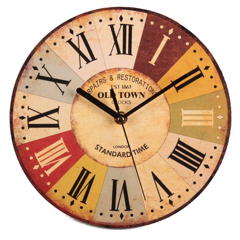 Wooden art wall clock