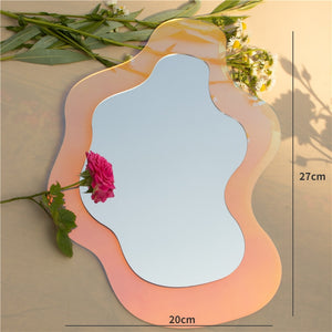 Acrylic large flower-shaped colorful mirror