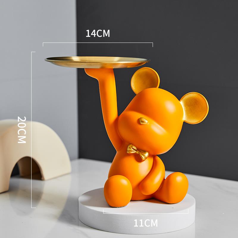 Creative living room bear tray
