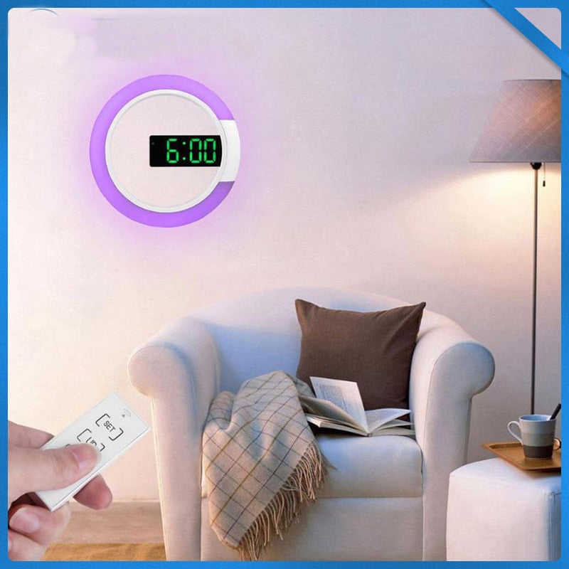 Modern design LED wall clock/nightlight