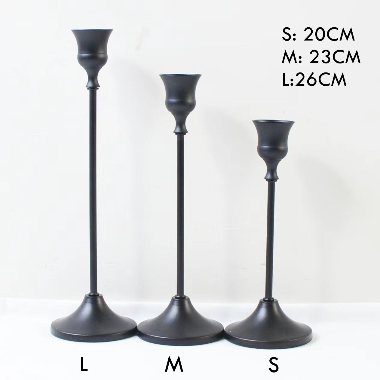 Simple European metal candle holders