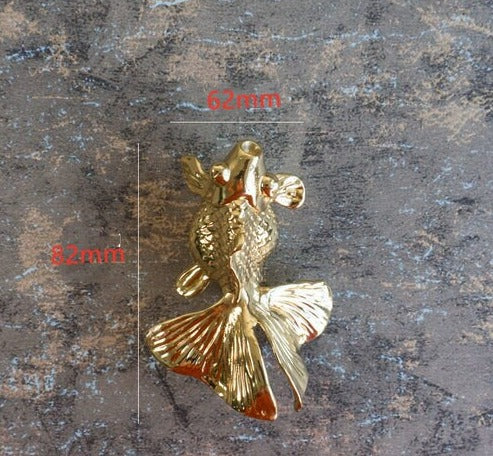 European pure copper goldfish knob