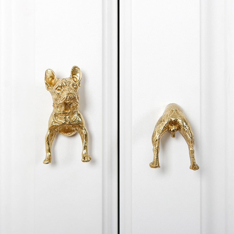 Luxury brass dog knobs