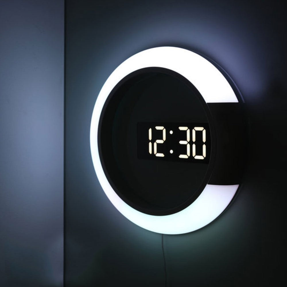 Modern design LED wall clock/nightlight