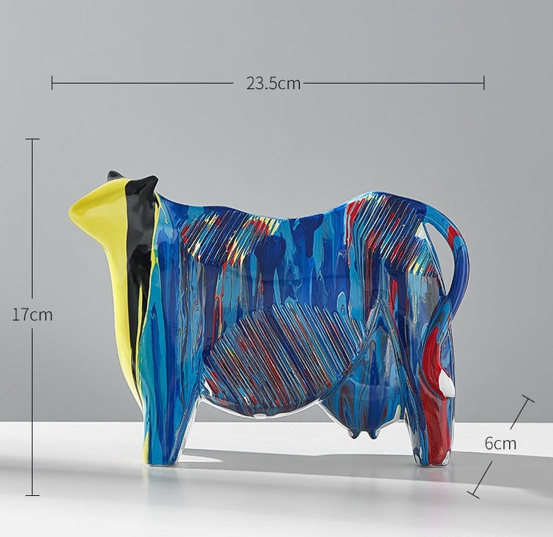 Modern Home Cow Sculpture