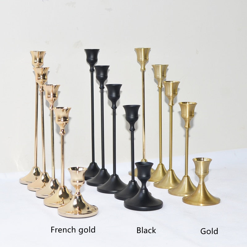 Retro metal candle holders
