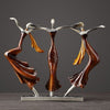 Sweet crib Sculptures & Statues Flame Red Dancing Couple Sculpture