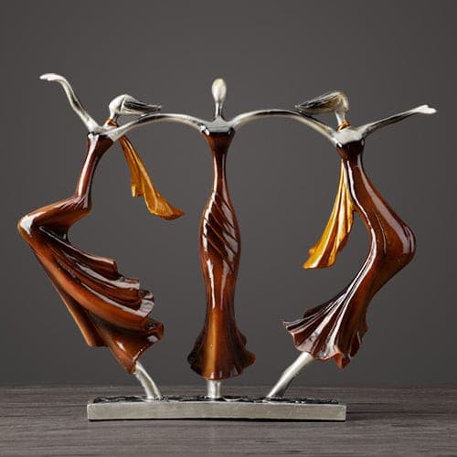 Sweet crib Sculptures & Statues Flame Red Dancing Couple Sculpture