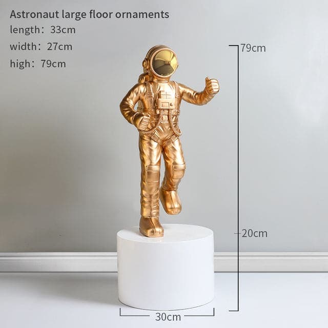 Sweet crib Sculptures & Statues Golden round small Astronaut Sculpture