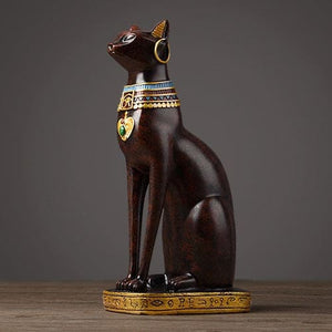 Sweet crib Sculptures & Statues Texture Red Egyptian Cat ornaments