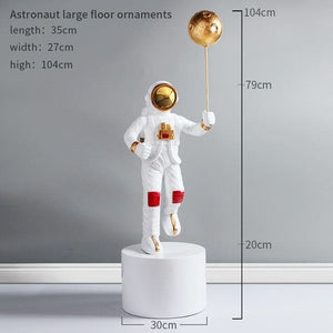 Sweet crib Sculptures & Statues White round large Astronaut Sculpture