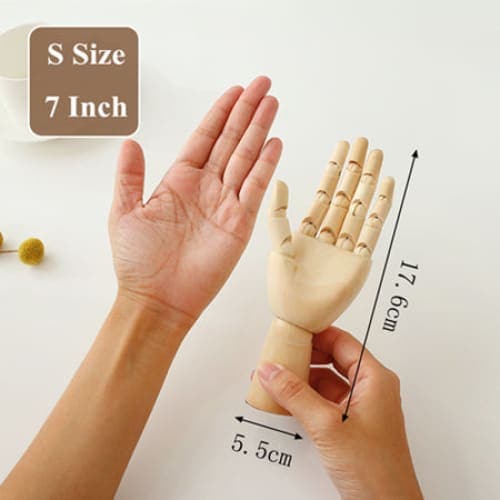 sweety-crib Arts & Crafts 7 Inch Wood Hand / As Picture Rotatable wood Hand decoration