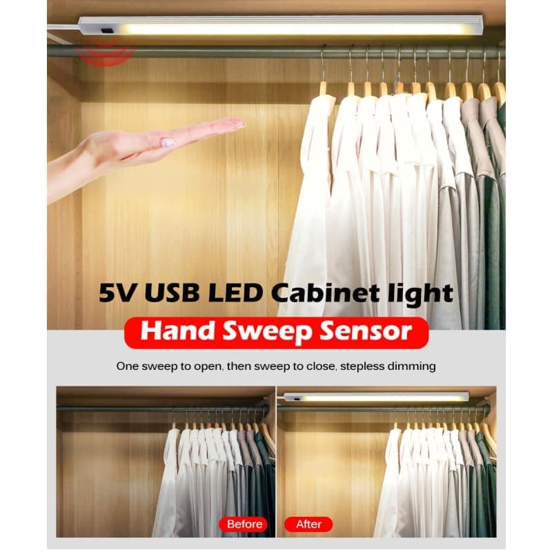 sweety-crib Cabinet Light Fixtures Hand Sweep Sensor Cabinet Light