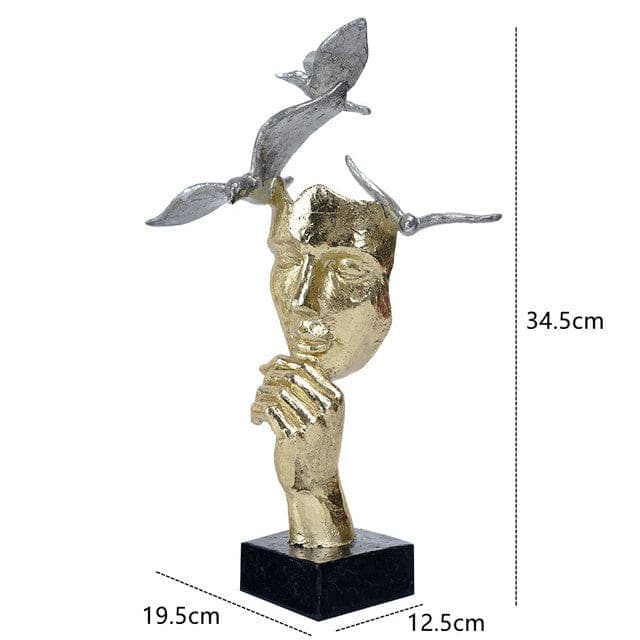 sweety-crib Sculptures & Statues C Bird Head Sculpture