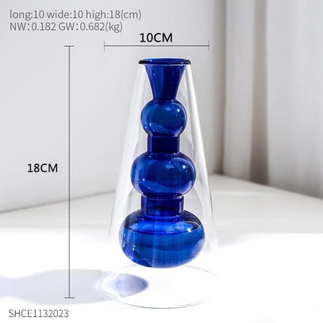 sweety-crib Vases Blue-18cm Gorgeous Tabletop Vase