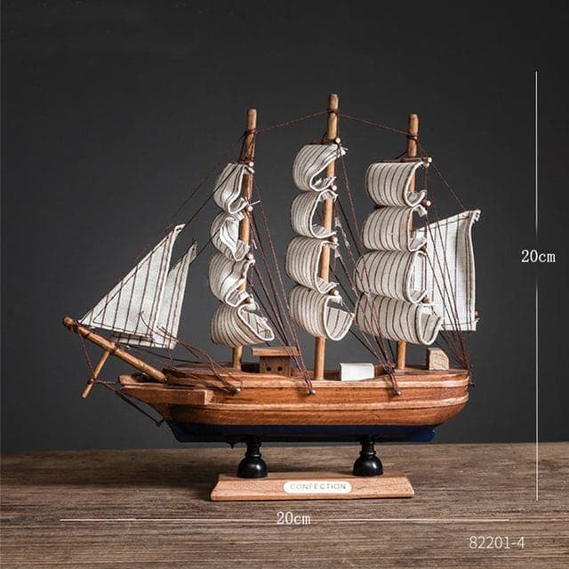 sweety-crib Wall decorations Voyager-B Wooden Sailboat Decoration